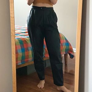Vintage Black Leather Trousers